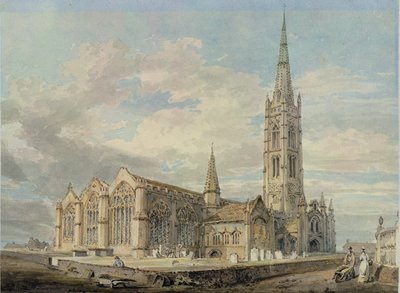 North-east View of Grantham Church, Lincolnshire by Joseph Mallord William Turner